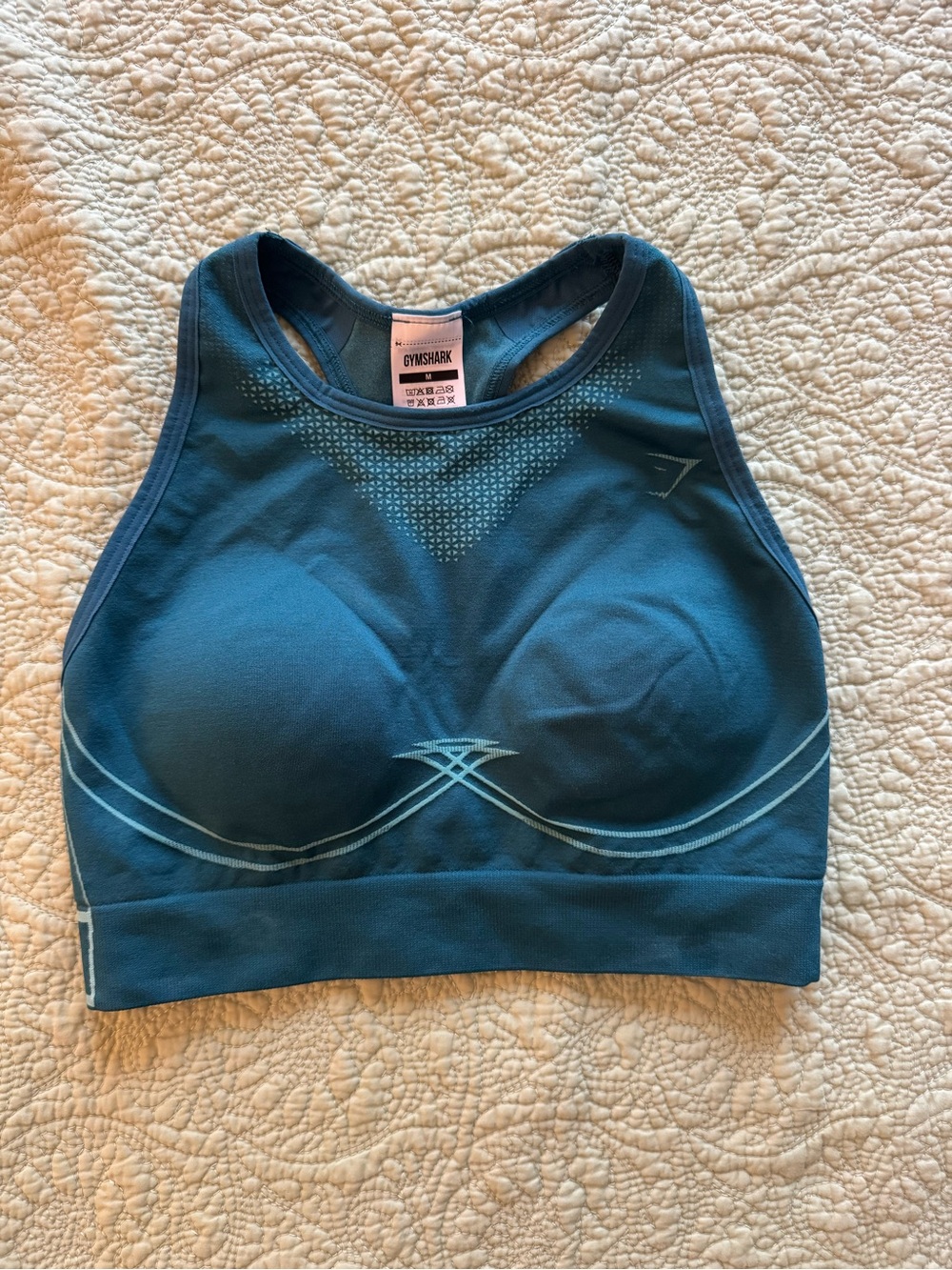 Gymshark Teal High-Neck Sports Bra